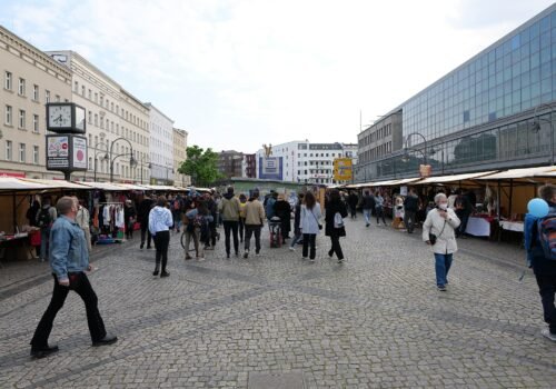 Blick auf den Hermannplatz im Norden von Neukölln.