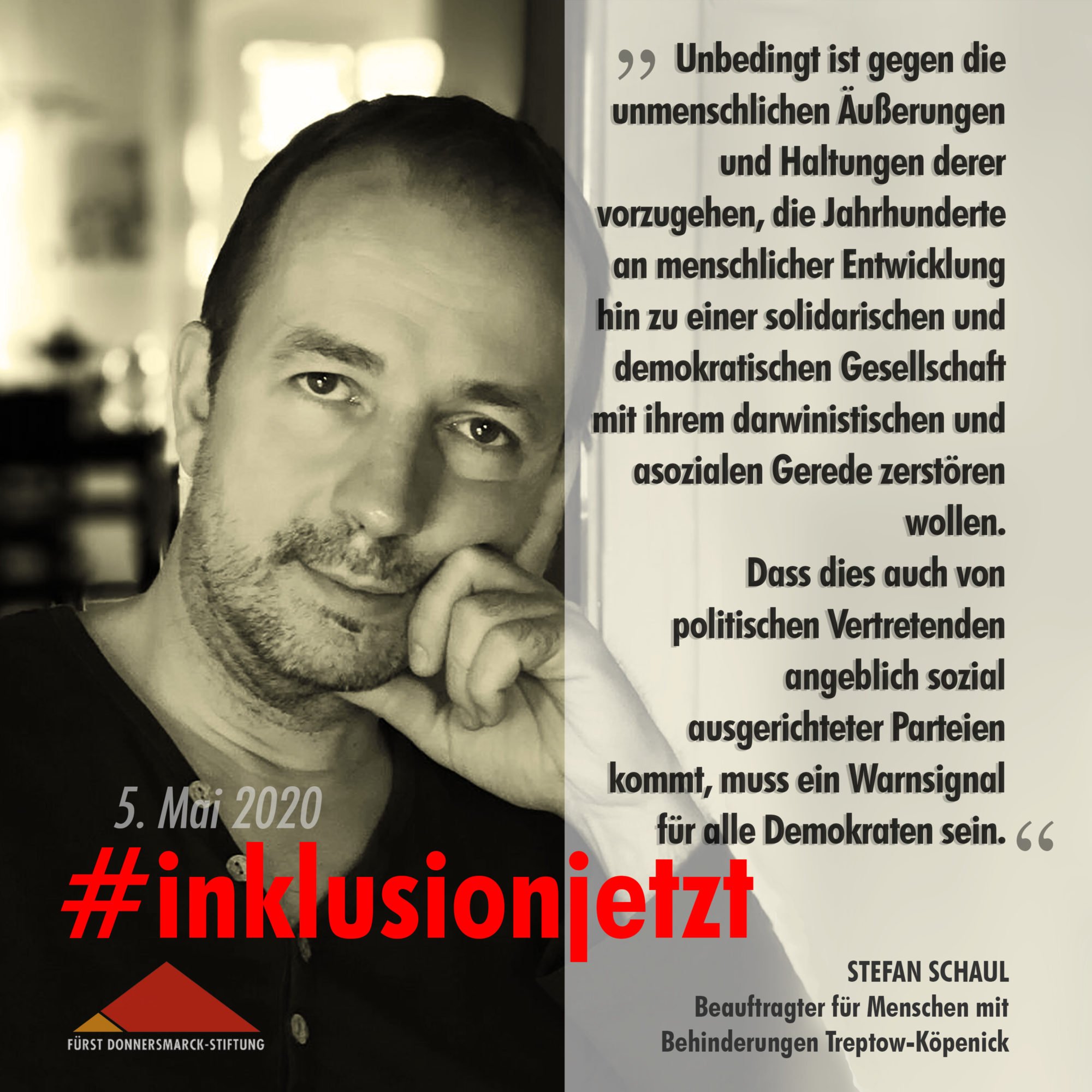 Unbedingt ist gegen die unmenschlichen Äußerungen und Haltungen derer vorzugehen, die Jahrhunderte an menschlicher Entwicklung hin zu einer solidarischen und demokratischen Gesellschaft mit ihrem darwinistischen und asozialen Gerede zerstören wollen. Dass dies auch von politischen Vertretenden angeblich sozial ausgerichteter Parteien kommt, muss ein Warnsignal für alle Demokraten sein.