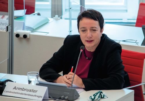 Janny Armbruster im Landtag.