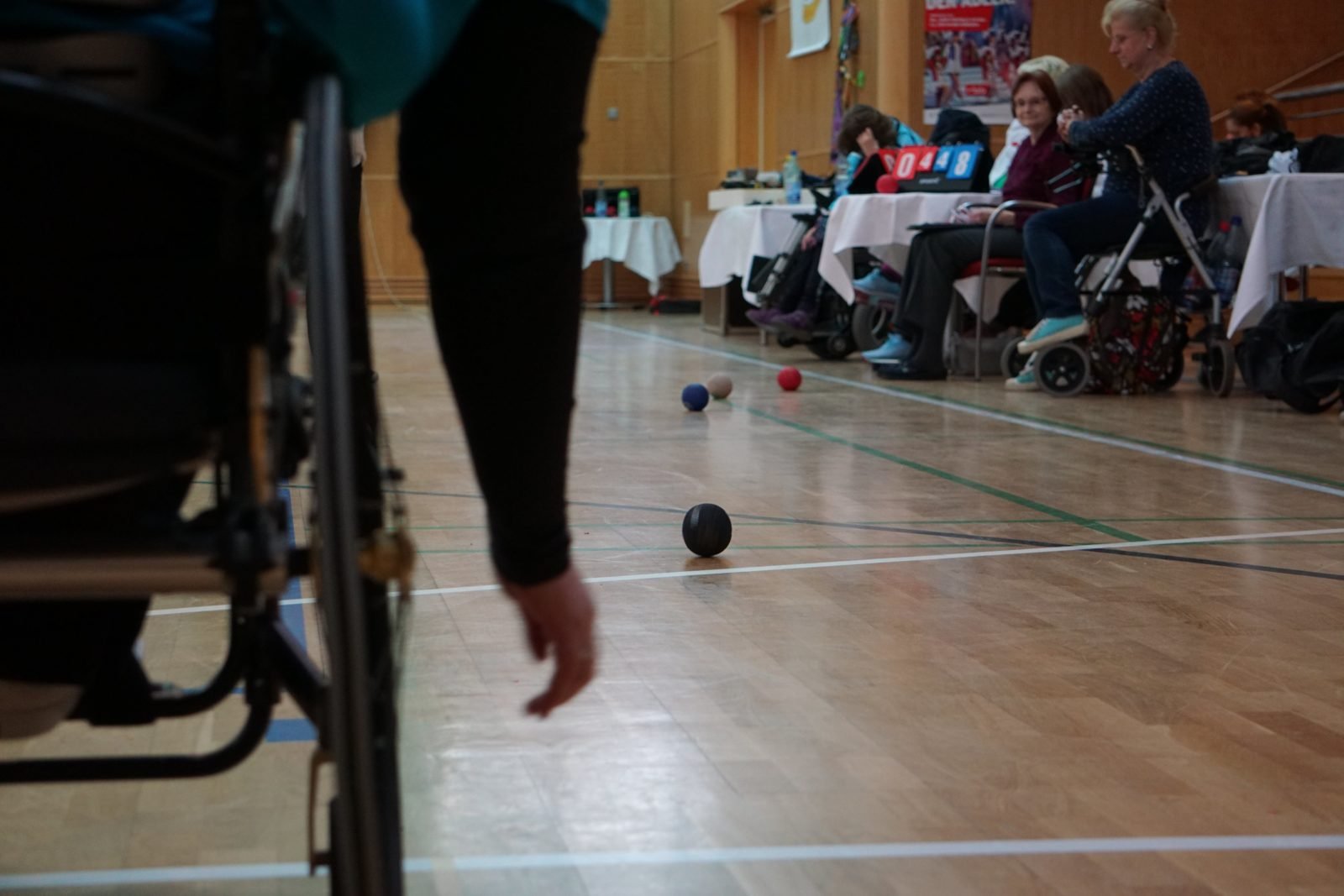 Liveszene aus dem Para Boccia Turnier in Rheinsberg