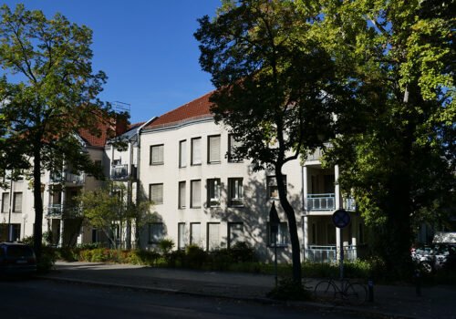 Ansicht vom Wohnhaus der Stadtmission