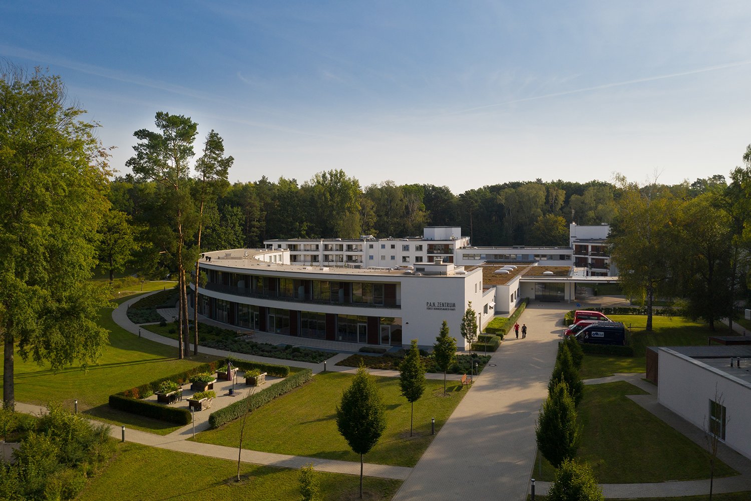 Das P.A.N. Zentrum aus der Luft fotografiert.